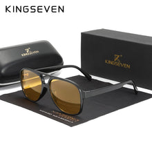 Carica l'immagine nel visualizzatore di Gallery, KINGSEVEN Occhiali da sole vintage anni '70 per donna Uomo Retro Pilot Lenti colorate con montatura grande Occhiali con protezione UV 