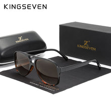 Carica l'immagine nel visualizzatore di Gallery, KINGSEVEN Occhiali da sole vintage anni '70 per donna Uomo Retro Pilot Lenti colorate con montatura grande Occhiali con protezione UV 
