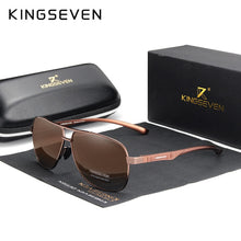 Load image into Gallery viewer, KINGSEVEN Women Men Sunglasses Polarized Mirror Lens Vintage Eyewear Driving Sun glasses Aluminum Temple Gafas de sol Masculino