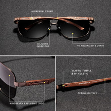 Load image into Gallery viewer, KINGSEVEN Women Men Sunglasses Polarized Mirror Lens Vintage Eyewear Driving Sun glasses Aluminum Temple Gafas de sol Masculino