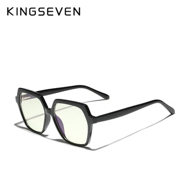 KINGSEVEN  Women's Anti Blue Ray Light Blocking Glasses UV400 Clear Lens  Optical Spectacle Frame  Radiation Protection Lens