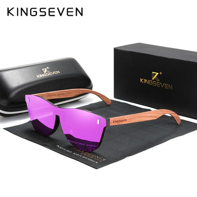KINGSEVEN Women's Glasses Natural Bubinga Wooden Sunglasses Men Polarized  Sun Glasses Original Wood Oculos de sol
