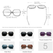 Load image into Gallery viewer, Women's Sunglasses Polarized Gradient Lens Luxury Ladies Butterfly Design Stainless Steel Sun glasses Accessories