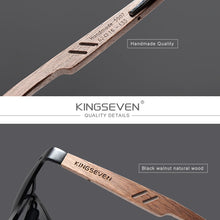 Load image into Gallery viewer, KINGSEVEN Wood Men Sunglasses Polarized Wooden Sun Glasses for Women Mirror Lens Handmade  UV400 Eyewear Accessories