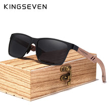 Load image into Gallery viewer, KINGSEVEN Wood Men Sunglasses Polarized Wooden Sun Glasses for Women Mirror Lens Handmade  UV400 Eyewear Accessories