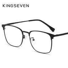 Carica l&#39;immagine nel visualizzatore di Gallery, KINGSEVEN non-magnetic titanium anti-blue light goggles flat mirror men and women glasses frame optical glasses frame 9677