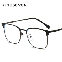 Carica l&#39;immagine nel visualizzatore di Gallery, KINGSEVEN non-magnetic titanium anti-blue light goggles flat mirror men and women glasses frame optical glasses frame 9677