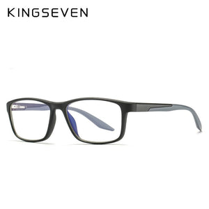 KINGSEVEN2023 TR Anti-Blue Glasses LiteraryFrame Flat Mirror Spring Goggles Unisex Prescription Optical Glasses for Myopia