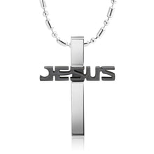 Load image into Gallery viewer, 316L Stainless Steel Cross Pendant Necklace for Men Jesus Religious Necklace Jewelry Male Collar FN03