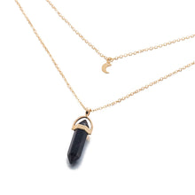 Carica l&#39;immagine nel visualizzatore di Gallery, Fashion Bohemia 1 PC Collana girocollo in pietra naturale con luna in pietra color oro Collana con pendente in cristallo per le donne Regalo della festa nuziale 