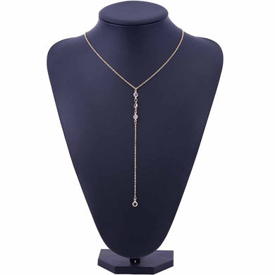 New Y necklace Long necklace Lugs necklace Transparent crystal necklace Women