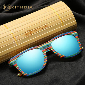 KITHDIA 100% Handmade Wooden Sunglasses Cute Design for Men Women gafas de sol steampunk Cool Sun Glasses With Wooden Box