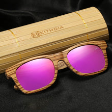 Load image into Gallery viewer, KITHDIA Brand Naturl Wood Sunglasses Women Retro Vintage Polarized Wooden Glasses Oculos De Sol Goggle Bamboo Sunglasses