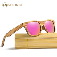 Load image into Gallery viewer, KITHDIA Brand Naturl Wood Sunglasses Women Retro Vintage Polarized Wooden Glasses Oculos De Sol Goggle Bamboo Sunglasses