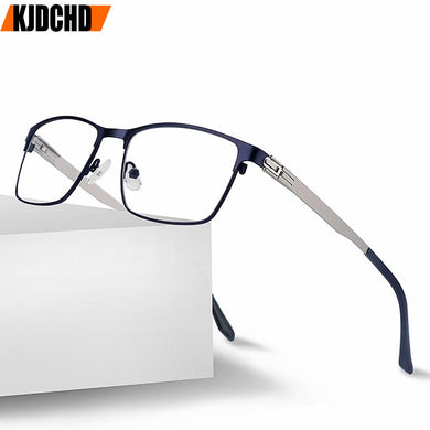 KJDCHD DESIGN MenTitanium Alloy Optical Glasses Frame Men Square Myopia Prescription Eyeglasses Male Metal Eyewear