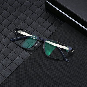 KJDCHD DESIGN MenTitanium Alloy Optical Glasses Frame Men Square Myopia Prescription Eyeglasses Male Metal Eyewear