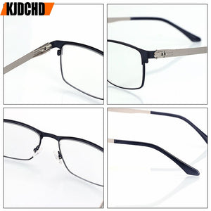 KJDCHD DESIGN MenTitanium Alloy Optical Glasses Frame Men Square Myopia Prescription Eyeglasses Male Metal Eyewear
