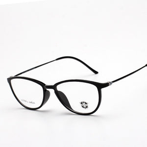 KJDCHD Tungsten Titanium Glasses Men Women Cat Eye Eyeglasses Frames Precription Spectacles Ultra Light Eyeglass Female Points