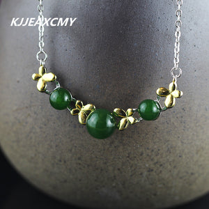 Fashion Pendant S925 sterling silver jewelry gold heart-shaped lady Turquoise Necklace New Listing