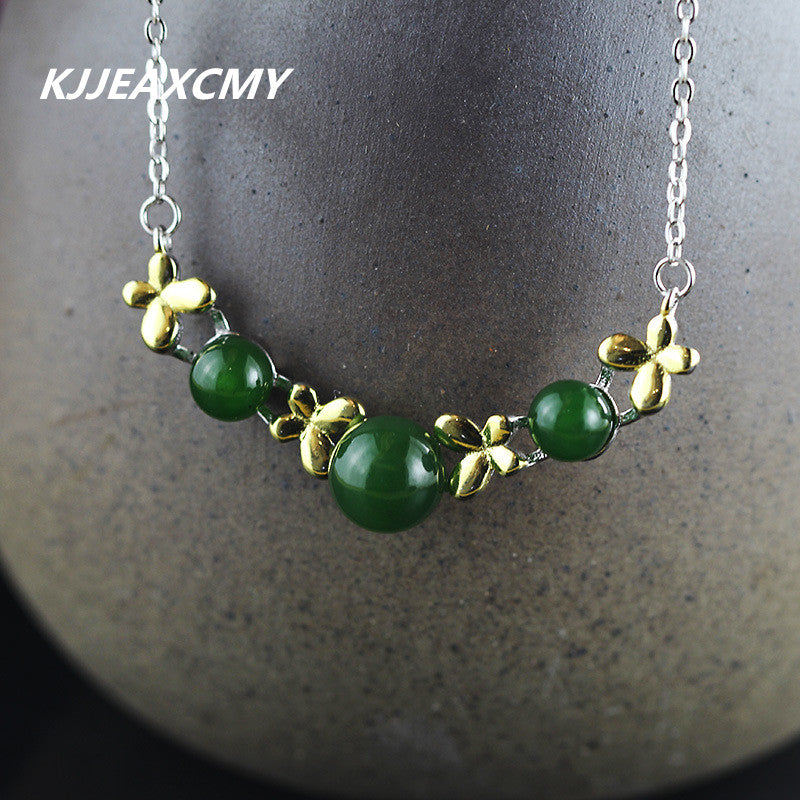 Fashion Pendant S925 sterling silver jewelry gold heart-shaped lady Turquoise Necklace New Listing