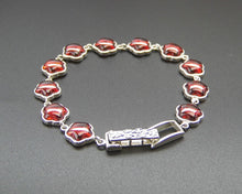 Carica l'immagine nel visualizzatore di Gallery, Gioielleria raffinata Gioielleria raffinata S925 argento sterling granato naturale giallo calcedonio calcedonio braccialetto fiore di prugna interi 