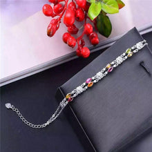 Load image into Gallery viewer, Fine jewelry Natural Crystal 925 sterling silver inl natural Brazil tourmaline female bracelet, small fre