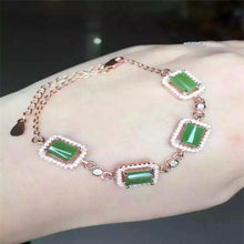 Carica l'immagine nel visualizzatore di Gallery, Gioielleria raffinata Bracciale in diaspro naturale Bracciale intarsiato su misura all'ingrosso S925 Argento 