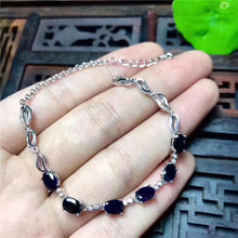Load image into Gallery viewer, Fine jewelry Natural sapphire female bracelet, S925 sterling silver jewelry wholesale, natural gemstone female