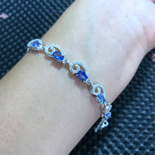 Carica l'immagine nel visualizzatore di Gallery, Gioielleria raffinata Fabbrica di fornitura all'ingrosso di braccialetti in pietra naturale, inserto in argento sterling 925 