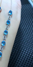 Carica l&#39;immagine nel visualizzatore di Gallery, Fine jewelry Real photographs of 925 sterling silver inlaid natural Topaz Stone Bracelet single 1.5 carat beautiful c
