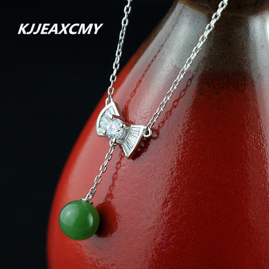 S925 sterling silver jewelry wholesale exclusive original, simple lady and Tian Biyu retro Necklace sleeve chain