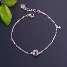Carica l'immagine nel visualizzatore di Gallery, fine jewelry S925 pure silver bracelet natural tourbillon square female bracelet wholesale jewelry.
