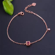 Carica l'immagine nel visualizzatore di Gallery, fine jewelry S925 pure silver bracelet natural tourbillon square female bracelet wholesale jewelry.