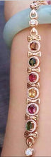 Load image into Gallery viewer, fine jewelry S925 pure silver bracelet natural tourmaline with zircon bracelet wholesale jewelry.