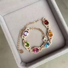 Carica l'immagine nel visualizzatore di Gallery, fine jewelry S925 silver inl natural color potopa stone multi - color bracelet crystal jewelry