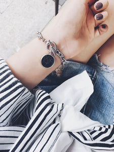 Minimalist Casual Neck Chain Necklaces for Women Round Marble Pendants Hiphop Female Fashion Jewelry Necklace Naszyjnik