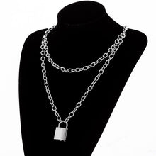 Load image into Gallery viewer, Multilayer Lock Chain Necklace Punk 2020 Padlock Key Pendant Necklace Women Girl Fashion Gothic Party Jewelry