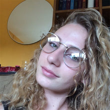 Load image into Gallery viewer, KOTTDO 2023 Designer Woman Glasses Optical Frames Metal Round Glasses Frame Clear lens Eyeware Black Silver Gold Eye Glass
