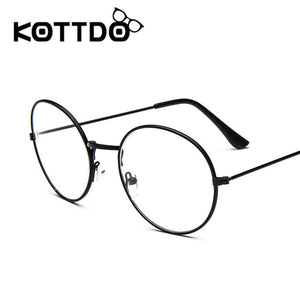 KOTTDO 2023 Designer Woman Glasses Optical Frames Metal Round Glasses Frame Clear lens Eyeware Black Silver Gold Eye Glass
