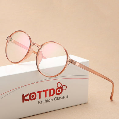 KOTTDO 2023 Round Glasses Frame Blue Light Myopia Glasses Men and Women Eyewear Frame Student Prescription Glasses