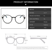 Load image into Gallery viewer, KOTTDO 2023 Round Glasses Frame Blue Light Myopia Glasses Men and Women Eyewear Frame Student Prescription Glasses