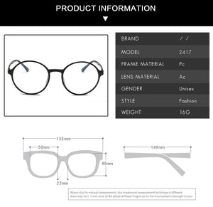 KOTTDO 2023 Round Glasses Frame Blue Light Myopia Glasses Men and Women Eyewear Frame Student Prescription Glasses