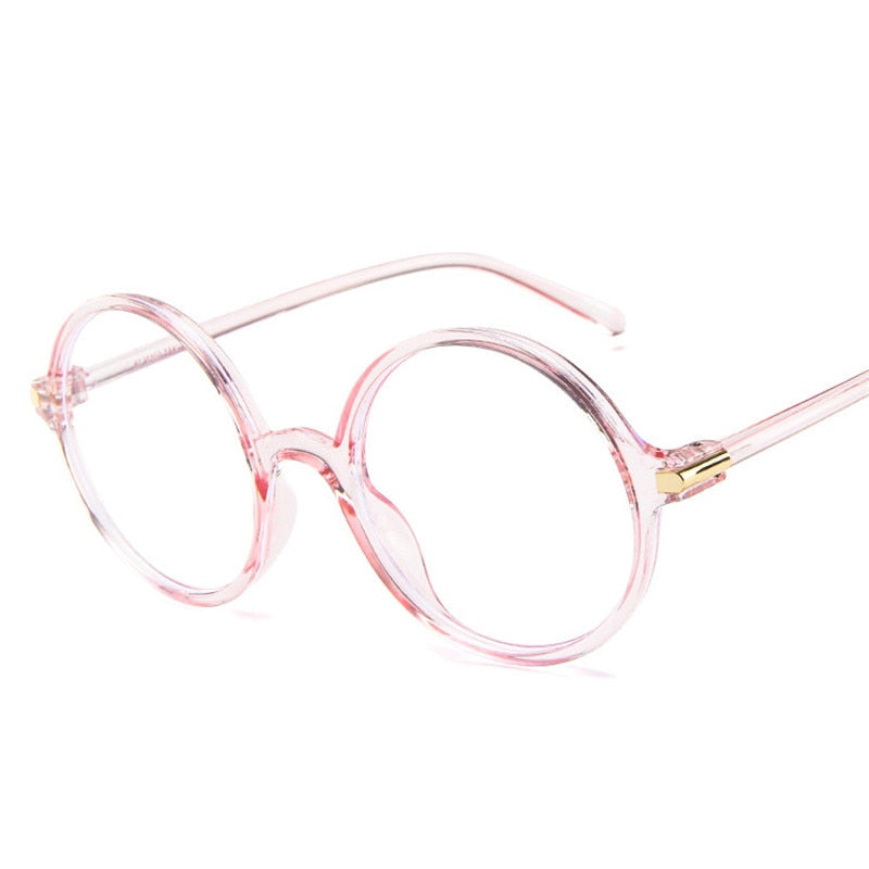 KOTTDO 2023 Student Cute Round Glasses Frame Literary Retro Eye Glasses Frames Transparent Pink Glasses Frame for Men