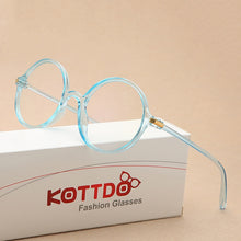 Load image into Gallery viewer, KOTTDO 2023 Student Cute Round Glasses Frame Literary Retro Eye Glasses Frames Transparent Pink Glasses Frame for Men