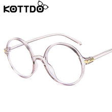 Load image into Gallery viewer, KOTTDO 2023 Student Cute Round Glasses Frame Literary Retro Eye Glasses Frames Transparent Pink Glasses Frame for Men