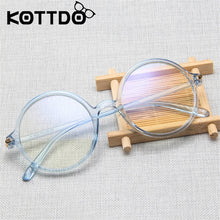 Load image into Gallery viewer, KOTTDO 2023 Student Cute Round Glasses Frame Literary Retro Eye Glasses Frames Transparent Pink Glasses Frame for Men