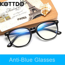Load image into Gallery viewer, KOTTDO Anti-blue Glasses Frame Retro Ultra-light Glasses for Women Computer Eyewear Goggles Clear Eyeglasses Men Oculos