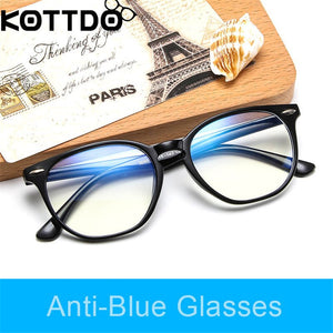 KOTTDO Anti-blue Glasses Frame Retro Ultra-light Glasses for Women Computer Eyewear Goggles Clear Eyeglasses Men Oculos