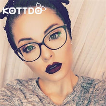 Load image into Gallery viewer, KOTTDO Cat Eye Women Eyeglasses Men Myopia Optical Glasses Frame Computer Eye Glasses Transparent Spectacle Eyewear