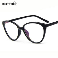 Carica l&#39;immagine nel visualizzatore di Gallery, KOTTDO  Women Cat Eye Eyeglasses Men Myopia Optical Glasse Frame Eye Glasses Computer Transparent Clear Frame Oculos